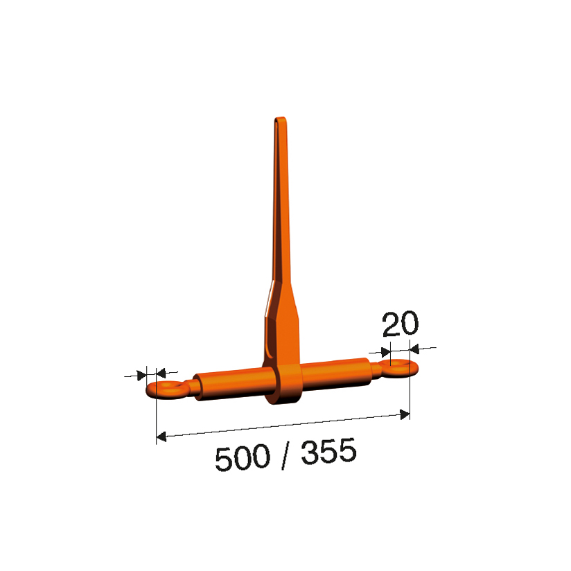 Ratschenspanner RSW 7-8,mit Ösen LC 50kN,STF 1.900daN,für 7/8mm Kette
