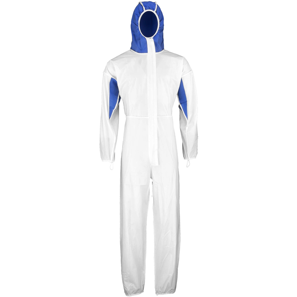 Chemieschutzoverall AIR, weiß/blau Gr. M EN 1073, EN 1149, Kat.3, Typ 5+6