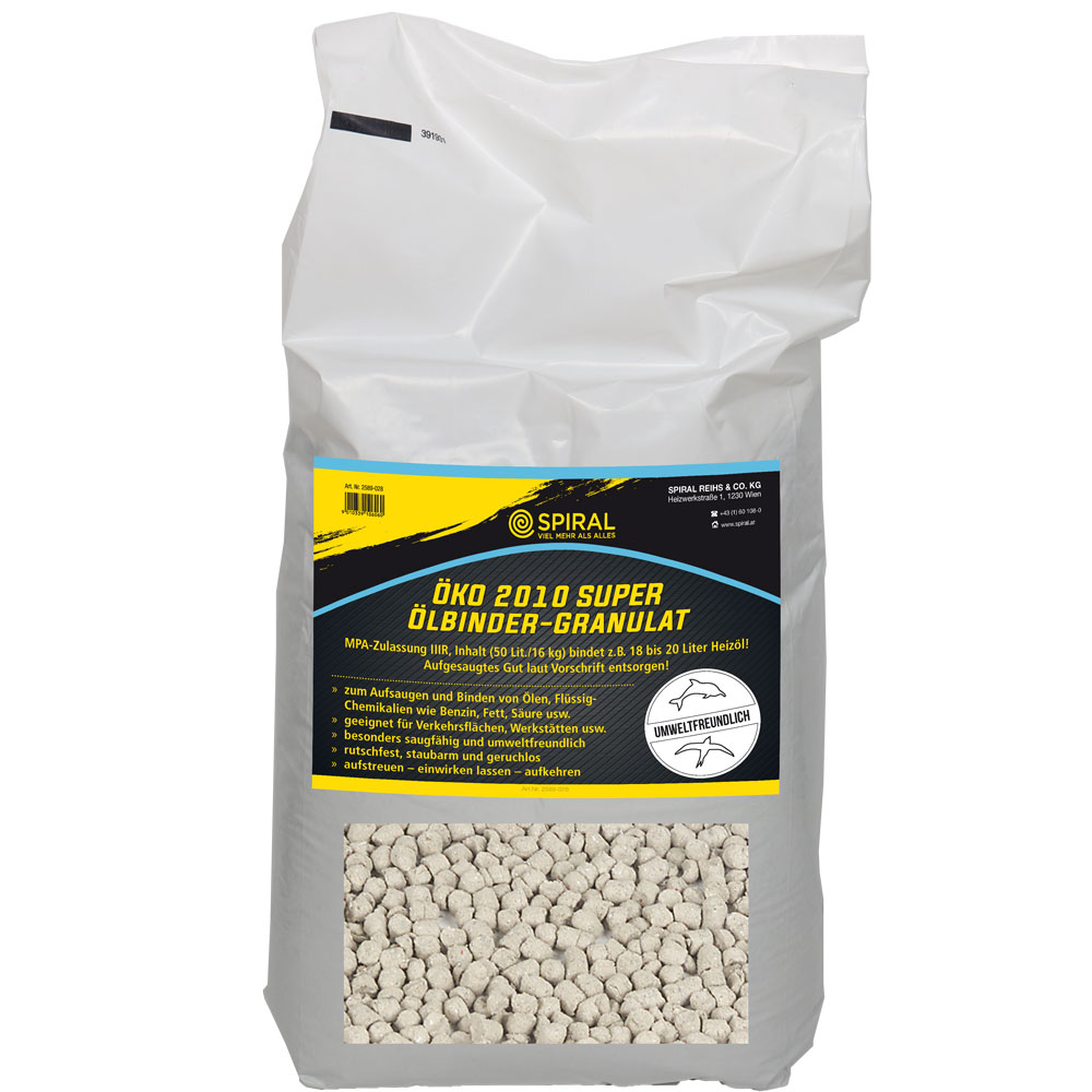 Ölbinder-Granulat K2010,50 Liter-Sack bindet ca.20-30Liter Öl,umweltfreundlich