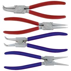 Seegerzangen-Satz verchromt 2 Innen- und 2 Aussenseegerzangen,Rolltasche