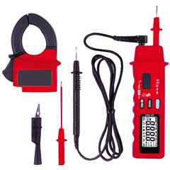 Digitalmultimeter mit Stromzangenaufsatz MM4,Einhandbedienung,in Tasche