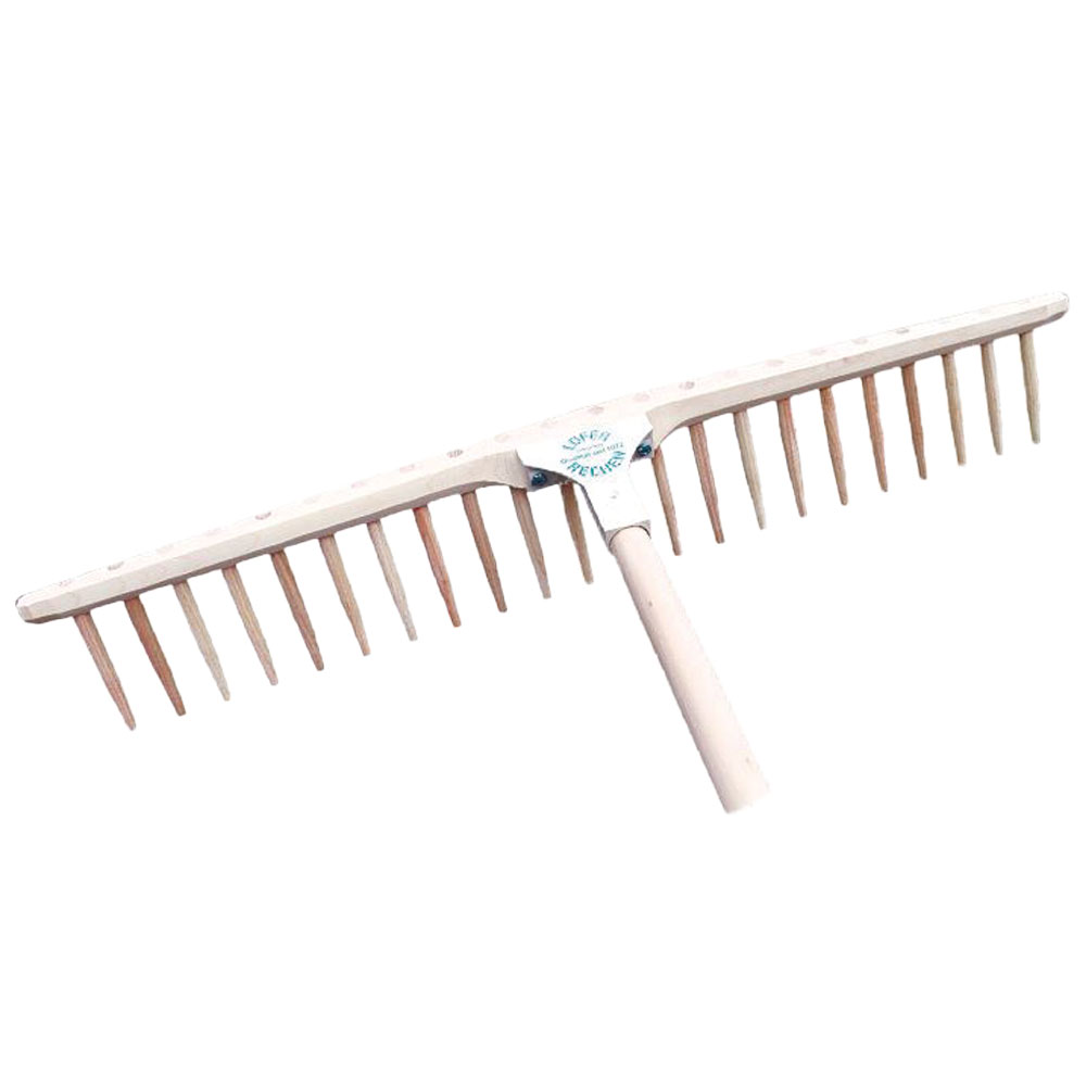 Heurechen 79 cm breit mit 20 Zinken Nylon gerade mit Stiel 200cm