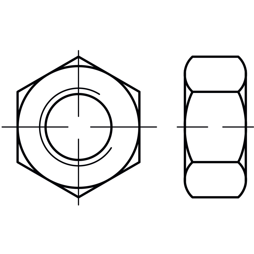 Sechskantmuttern ISO 4032 10 TZN M 27 FEUERVERZINKT VE=25