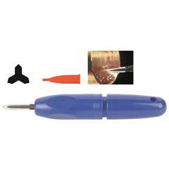 Hohl-Schaber YT1200/4,5x80mm komplett mit blauem Kunststoffgriff