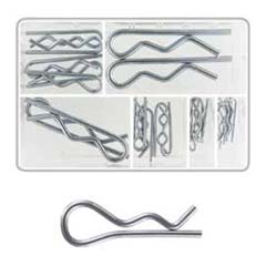 Federstecker-Satz 2-6mm,25-teilig sortiert,verzinkt,in Box