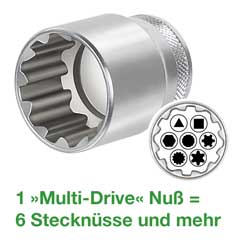 ALLDRIVE Stecknuß 1/2" - 8mm Chrom-Vanadium