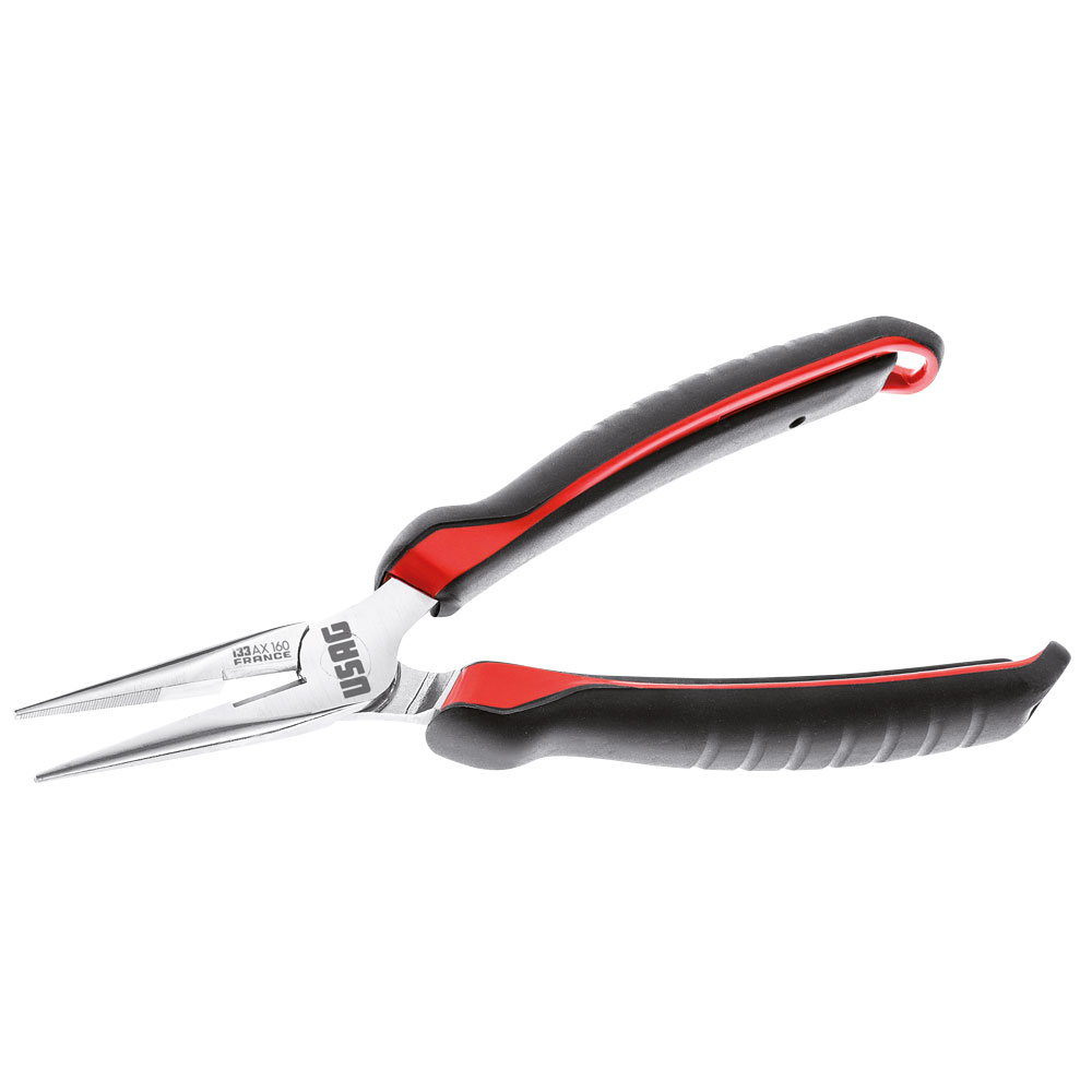 Langbeck-Halbrund-Spitzzange U133 CX 200 Vanadium-USAG-Extra,gerade