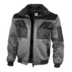 Winterjacke grau/schwarz Gr.2XL 60%BW/40%PE,265g/m²,Faserpelzfutter