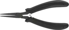 Halbrund-Elektronik-Spitzzange 125mm mit Feder ohne Drahtschneider