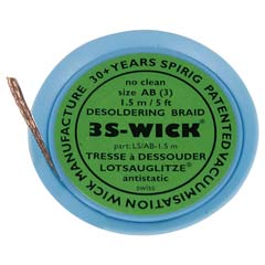 Entlöt-Sauglitze 1,5mm/30Watt 1,5m lang auf Spule,Gr.AA,Farbe gelb