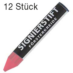 12 Stück Försterkreide rot 12x120mm für Holz trocken und naß,Papieretikette