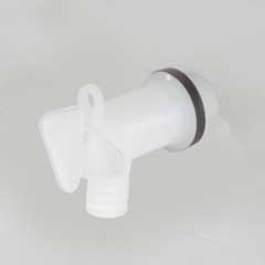 PP-Kunststoffhahn 3/4" BSP Anschlussgewinde,mit Schlauchanschluss