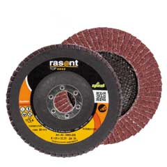 Fächerschleifscheibe RASANT TOP 115 K 36 für Aluminium und NE-Metalle