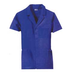 Damen-Arbeitsmantel Gr.46 100%BW 210g/m² kornblau,kurzarm
