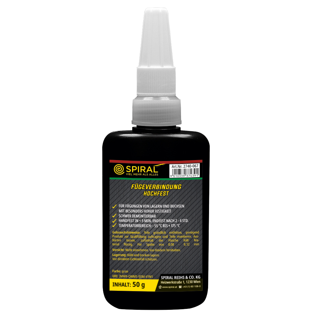 Fügeverbindung hochfest grün 50g hohe Festigkeit,klebt v.Lager u.Buchsen