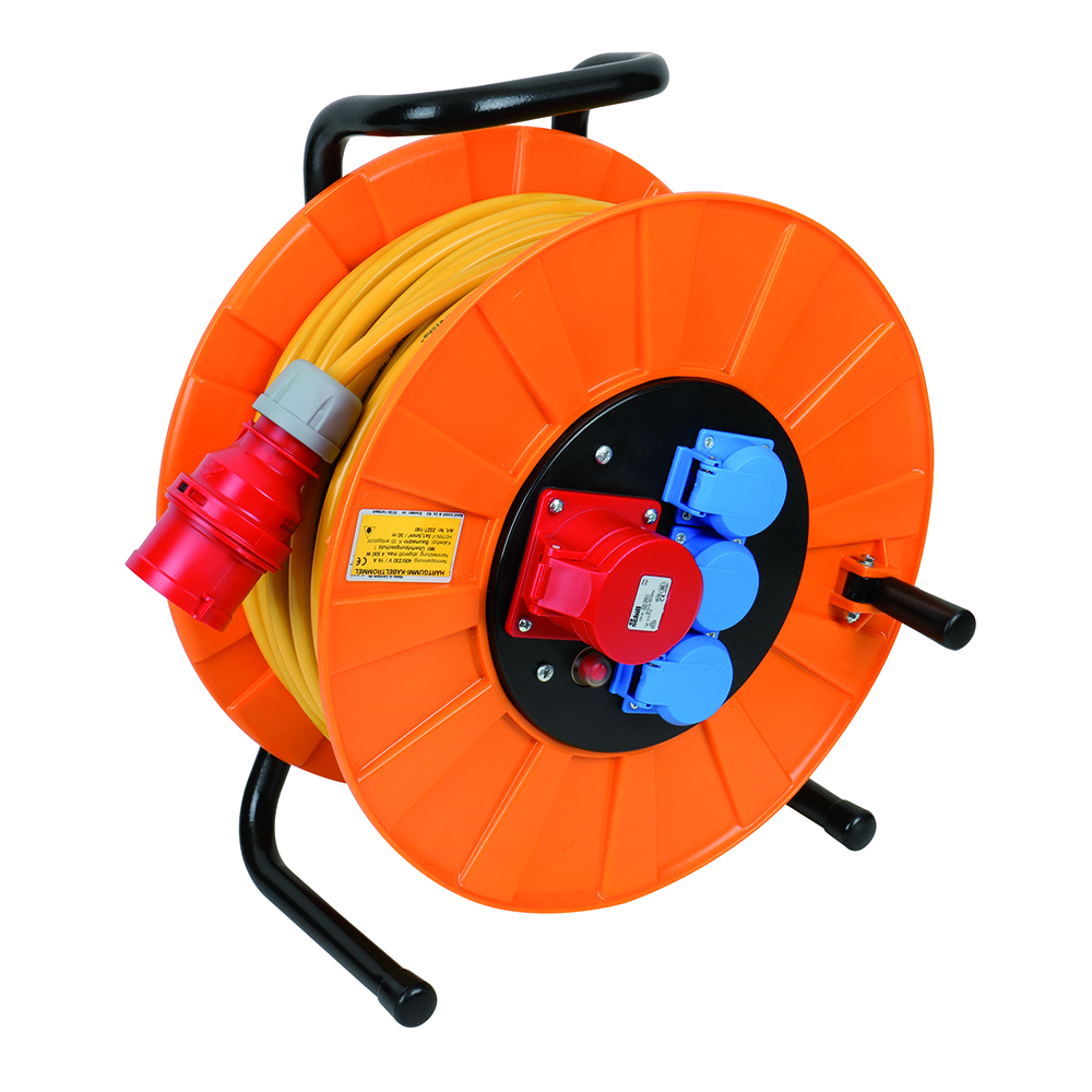 Leitungsroller 400/230V/16A,50m 5x1,5mm² Baurobust K35,1x400/3x230V,IP44