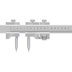Stangenzirkel 1500mm,Feineinstellung flache Ausführung