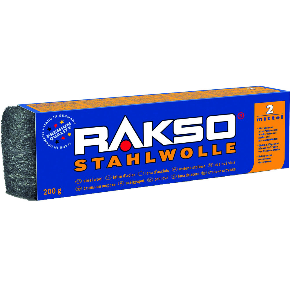 Stahlwolle,universal,200g,Type 2 mittel zum Polieren,Schleifen und Reinigen