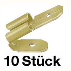 10 Steckverteiler 6,3mm unisoliert 10 Stück