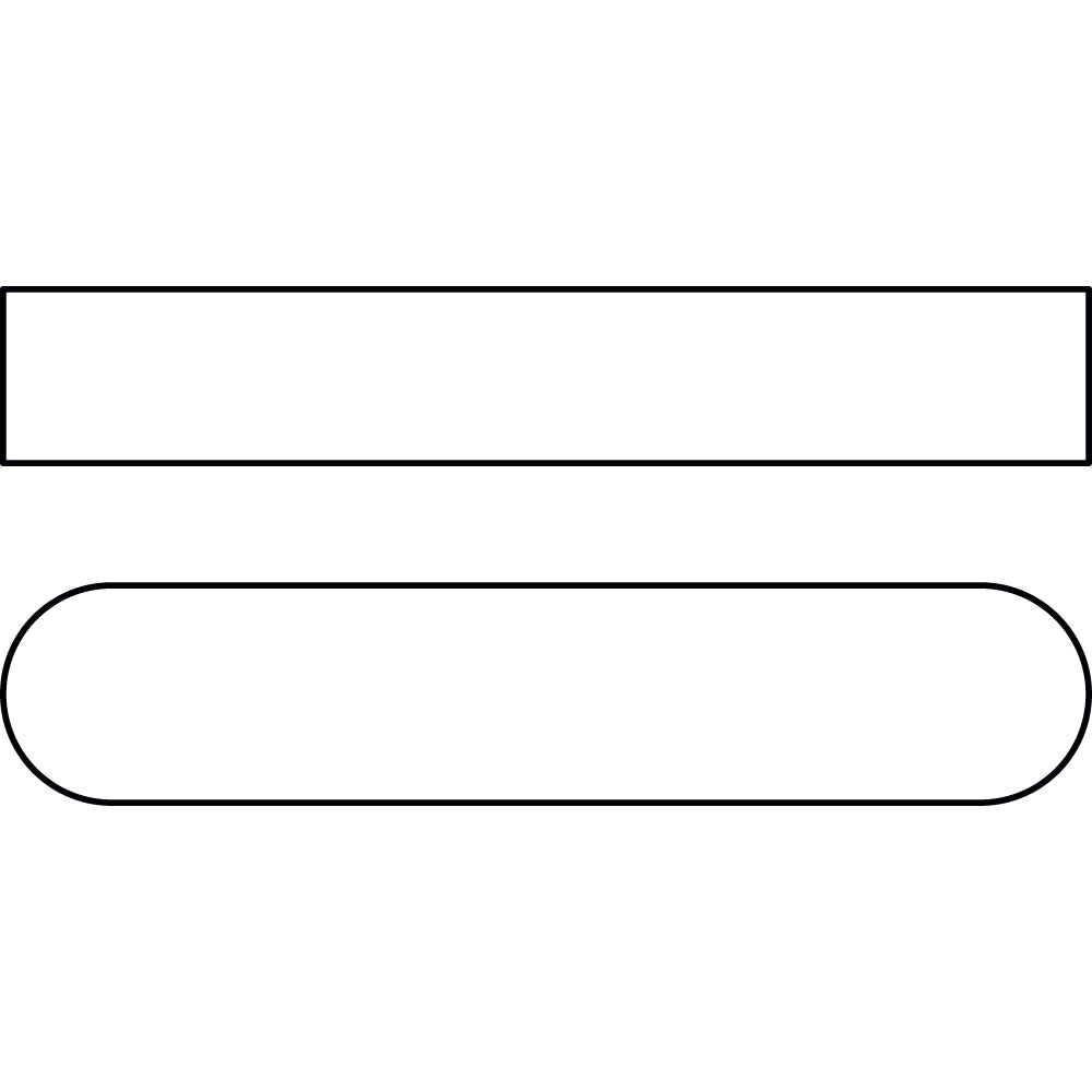 Passfedern DIN 6885 C45K A 10 x 8 x 80 BLANK UNVEREDELT VE=25