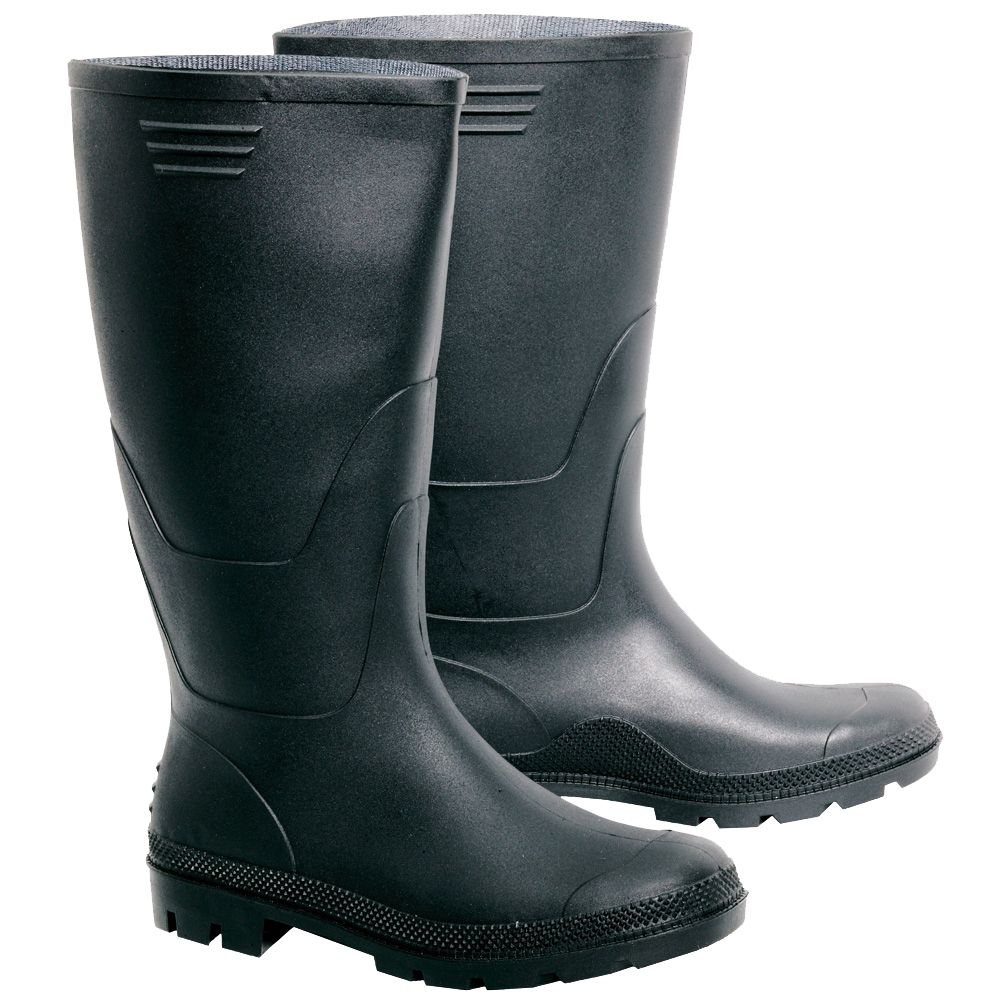 PVC-Stiefel schwarz, 38cm hoch, Gr. 48 EN 20347 OB SRA ohne Schutzkappe