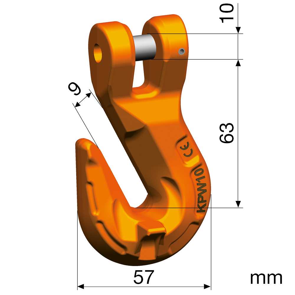 Kuppelparallelhaken Nicralloy KP 8 Güteklasse 10 - hochfest,nach EN 1677-1