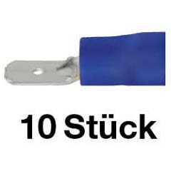 10 Stk.Flachstecker 6,3 blau für Kabel 1,5-2,5mm²