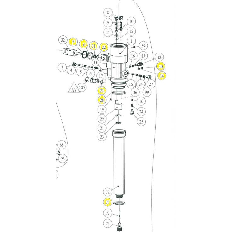 Dichtungssatz für Hydr.-Kabelschneider 7321-210