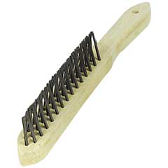 Kehlnaht-Bürste 3-reihig mit glattem Stahldraht besetzt