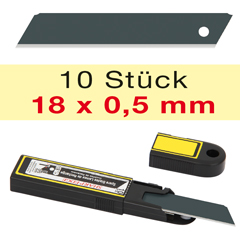 MagicBlack Messerklingen 18mm,10Stk. doppelter Schliff, OHNE Abbrechsegmente