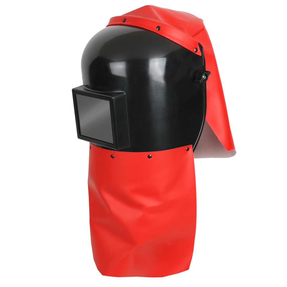 Sandstrahlhaube 2 Kopf- Nacken- Brust- schutz für CR39/90x110mm Gläser,o. Glas