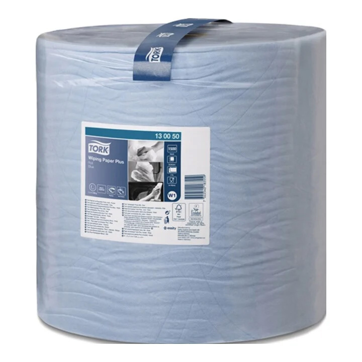 TORK Putzpapier 1500 Bl. 2-lg. blau Papier 1 Rolle/37x34cm 510 Meter