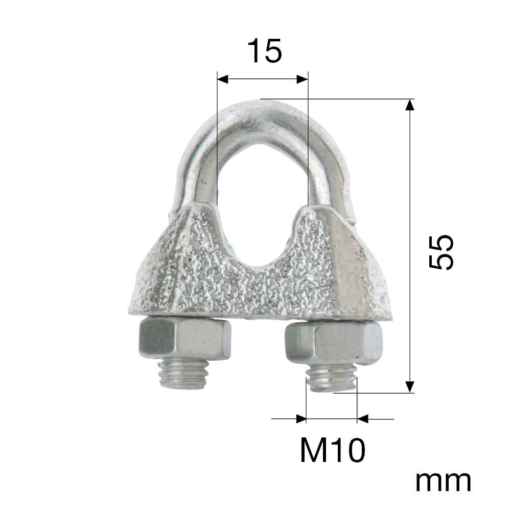 25 Stück Drahtseilklemmen - 13mm verzinkt