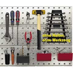 Werkzeug-Lochplatte 520x440mm Baukastens ystem aus Stahlblech
