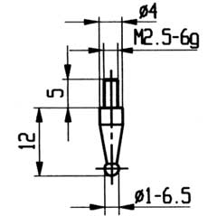 Messeinsatz Modell 9 für alle Messuhren mit Innengewinde M2