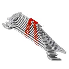 Gabelschlüssel-Satz 6-32mm,12-teilig Chrom-Vanadium,verchromt,DIN 3110