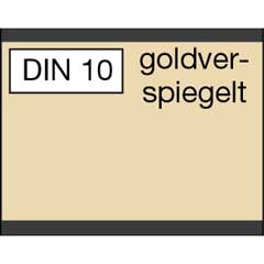 Schutzglas 90x110 DIN 10 goldverspiegelt