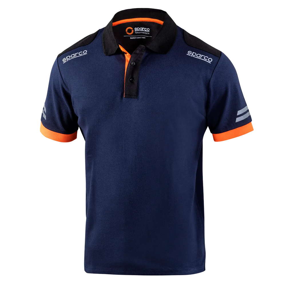 SPARCO Poloshirt Größe 3XL navy/neonorange