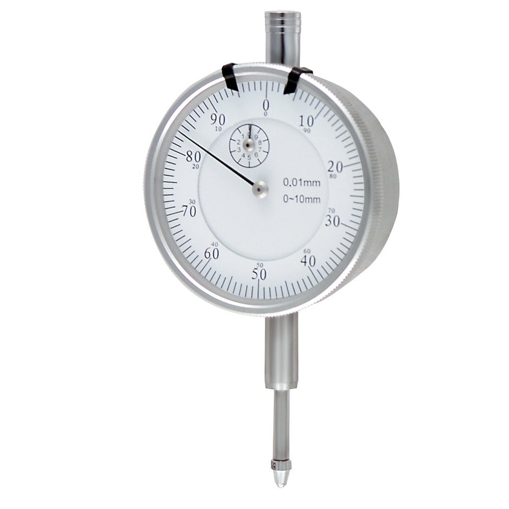 Messuhr 1/100,0-10mm,Modell A,flache Rückwand mit Option Einspann-Öse