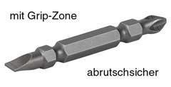 Kombi-Grip-Bit 4,5x0,8mm/PH1 65mm lang Antirutschbit+Grip-Krall-Zone