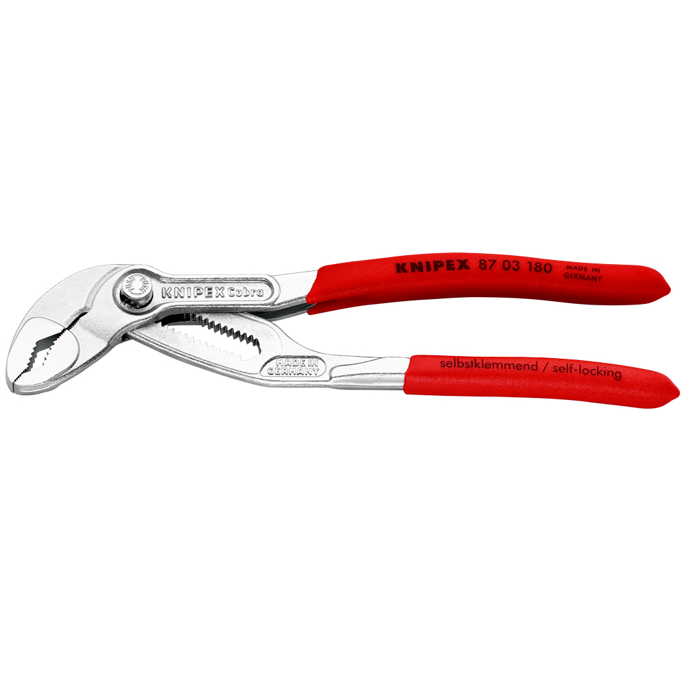 KNIPEX Cobra® 180 mm, verchromt, Hightech-Wasserpumpenzange