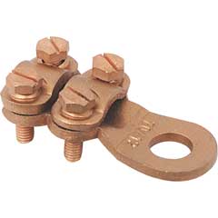 Schweiß-Klemmkabelschuh 50mm² aus CU-verzinkt, mit Stahlschrauben