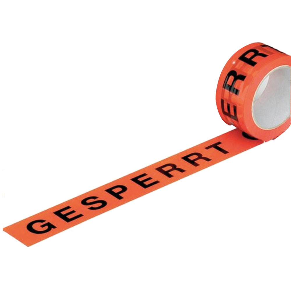 Warnklebeband "GESPERRT" 50mm,rot,66m