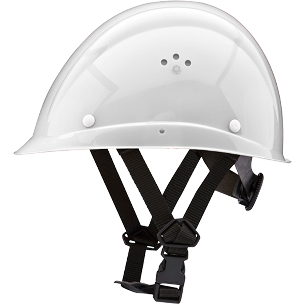 Mastensteigerhelm Voss signalweiß EN 397, Helmschale PE, 6-Punkt-Gurtband