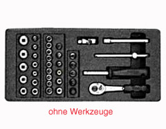 Mulde leer für 1/4" Werkzeuge 157x310mm Kunststoff