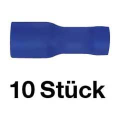 10 Stk.Flachsteckhülse 6,3 blau isoliert für Kabel 1,5-2,5mm²