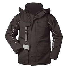 Fleece-Thermojacke schwarz Gr.L atmungsaktive PU-Beschichtung,winddicht