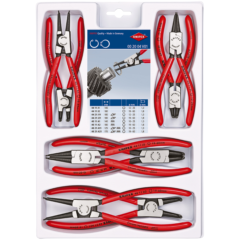 KNIPEX Sicherungsringzangen-Set 8tlg.