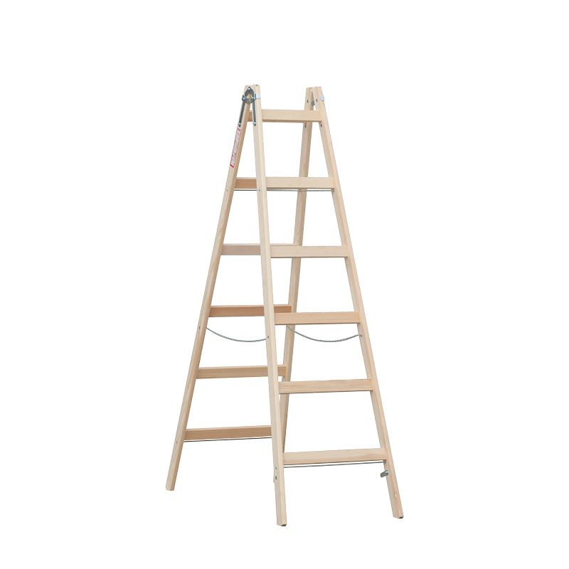 Holzdoppelleiter 6 Stufen HZ-6,0 Sprossenanzahl: 2 x 6 Länge: 1,96 m