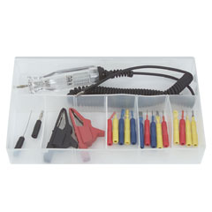 Auto-Prüfsatz 6-24V-DC Prüflampe,Kabel und 18 Testadapter,in Sortiment-Box